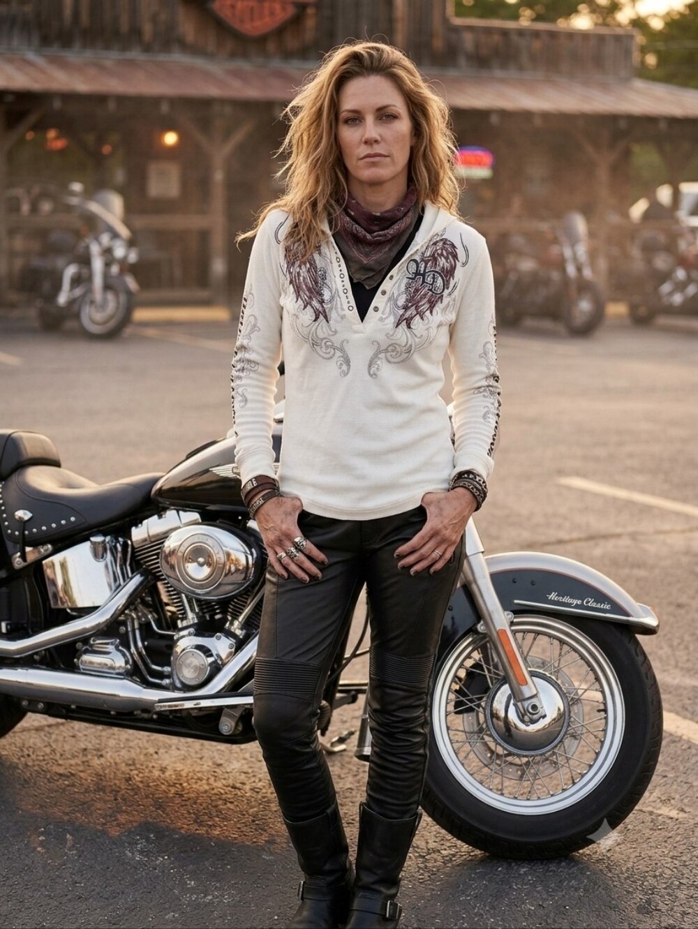 Harley-Davidson White Hoodie with Burgundy Wing Graphic Size Medium